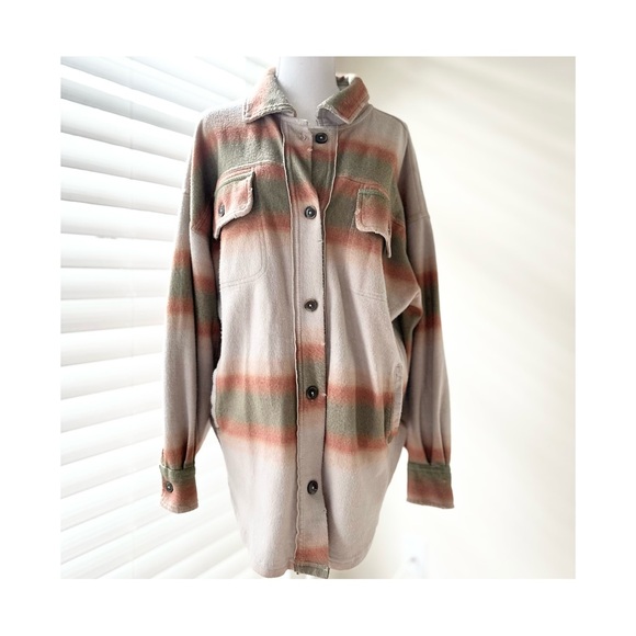 Free People Plaid Shacket - Picture 4 of 12